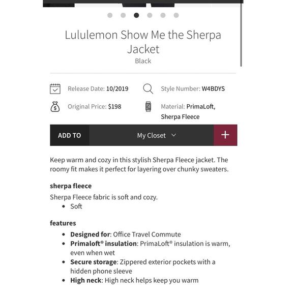 Lululemon Show Me the Sherpa Black Jacket - Picture 13 of 13